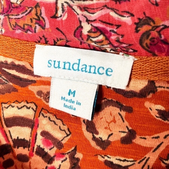 Sundance Lorena Mixed Peplum Popover Paisley Button Top - Picture 12 of 13